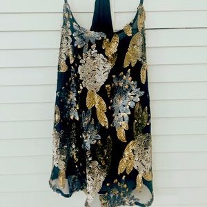Sequin embellished tank top